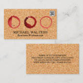 Korkgeschichte | Weinstöcke | Qr-Code Visitenkarte (Vorne/Hinten)