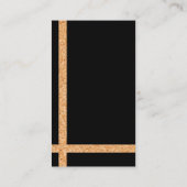 Korkgestreifter Akzent / Schwarz / Variation Visitenkarte (Rückseite)