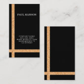 Korkgestreifter Akzent / Schwarz / Variation Visitenkarte (Vorne/Hinten)