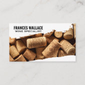 Korks | Weinglas und Flasche Visitenkarte (Vorderseite)