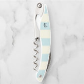 Korkschraube Flaschenöffner Biege Blauer Streifen Kellnermesser (Vorderseite)