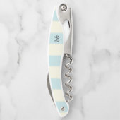 Korkschraube Flaschenöffner Biege Blauer Streifen Kellnermesser (Rückseite)