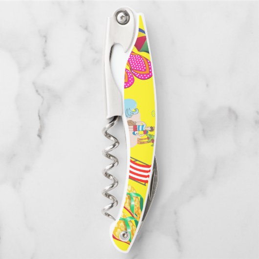 Korkschraube Flaschenöffner Strand Kellnermesser (Vorderseite)