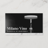 Korkschraube und Weinflasche Visitenkarte (Vorderseite)