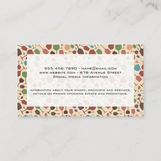 KorkschraubenLogo | Weingläser Muster Visitenkarte (Rückseite)