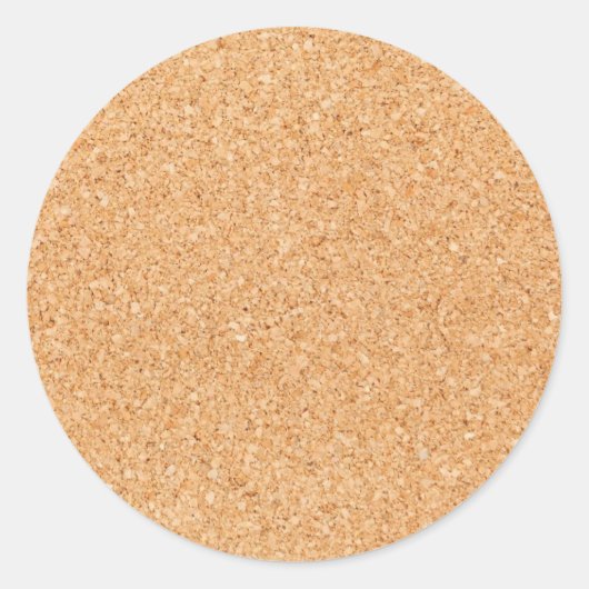 Korkstruktur Runder Aufkleber (Vorderseite)