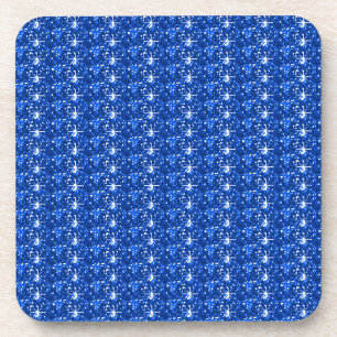 Korkuntersetzer-Set Blau Glitter Getränkeuntersetzer