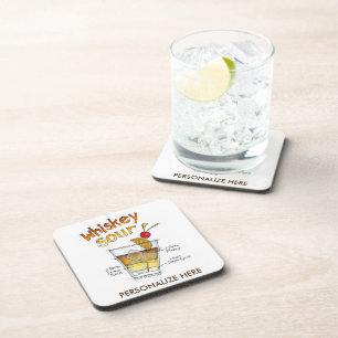 KORKUNTERSETZER, WHISKEY SOUR COCKTAIL-REZEPT GETRÄNKEUNTERSETZER