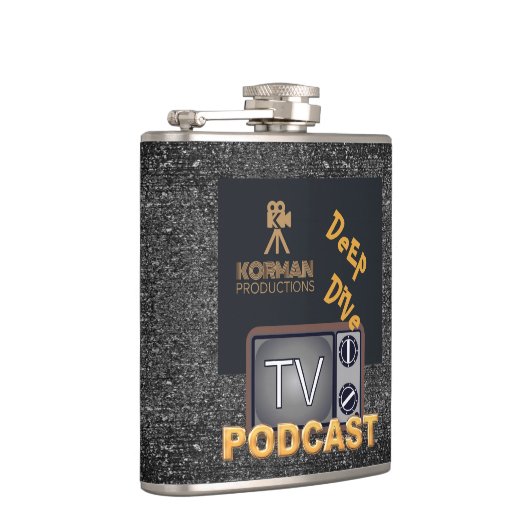 Korman Productions Deep Dive TV Podcast Flachmann (Rechts)