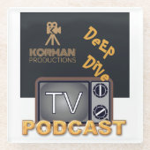 Korman Productions Deep Dive TV Podcast Glasuntersetzer (Vorderseite)