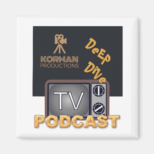 Korman Productions Deep Dive TV Podcast Magnet (Vorne)
