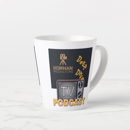 Korman Productions Deep Dive TV Podcast Milchtasse (Rechte Ecke)