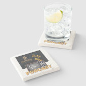 Korman Productions Deep Dive TV Podcast Steinuntersetzer (Seitenansicht)