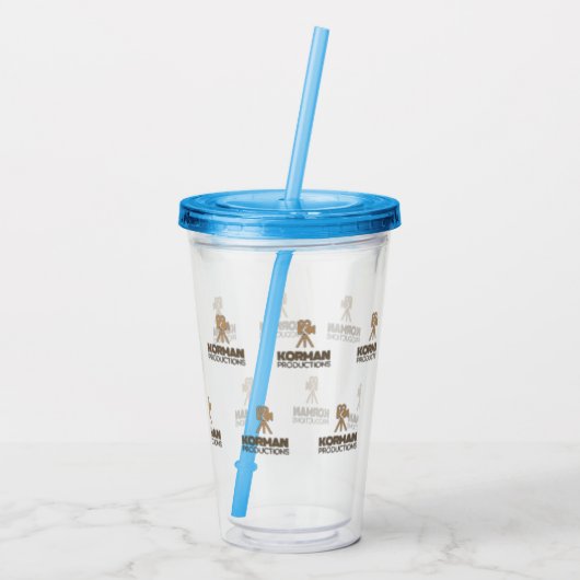 Korman Productions YouTube Channel-Logo gepackt Acryltrinkbecher (Rückseite)