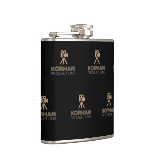 Korman Productions YouTube Channel-Logo gepackt Flachmann (Rechts)