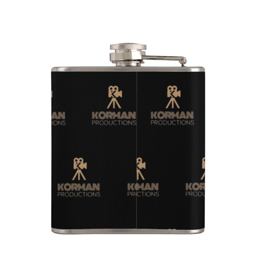 Korman Productions YouTube Channel-Logo gepackt Flachmann (Rückseite)