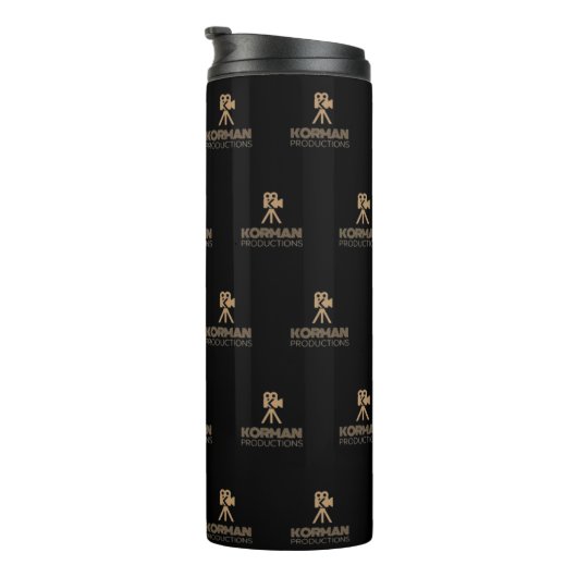 Korman Productions YouTube Channel-Logo gepackt Thermosbecher (Nach rechts gedreht)