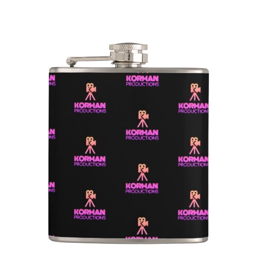 Korman Productions YouTube Channel Pink Logo gepac Flachmann (Vorderseite)