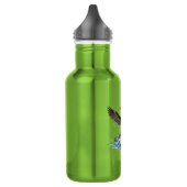 Kormoran auf Felsen Edelstahlflasche (Links)