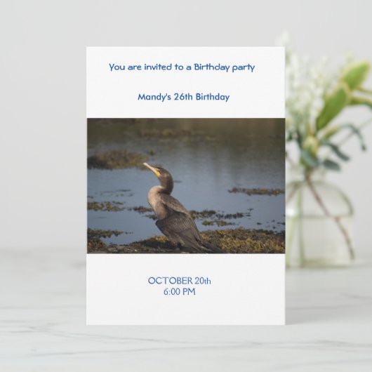 Kormoran Einladung (Stehend Vorderseite)