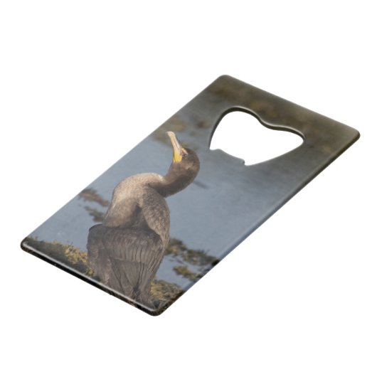 Kormoran Geldbeutel Flaschenöffner (Vorderseite Schrägansicht)