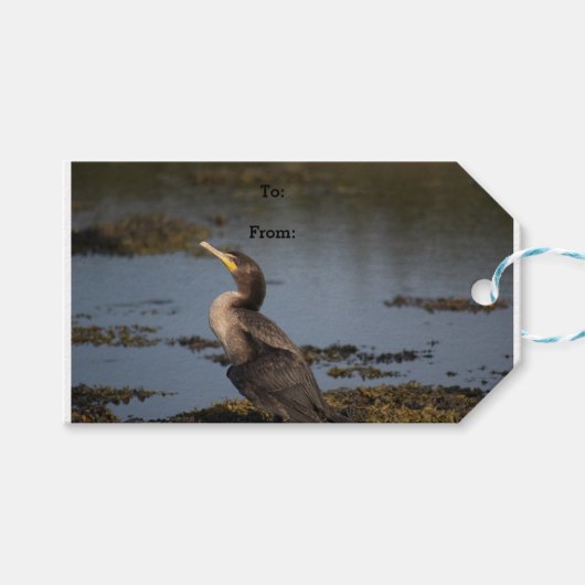 Kormoran Geschenkanhänger (Vorderseite (Horizontal))