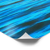 Kormoran mit ausgeprägten Winkeln an blauer Wasser Poster (Ecke)