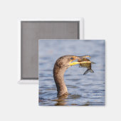 Kormoran mit Fisch Magnet (Vorderseite/Rückseite)