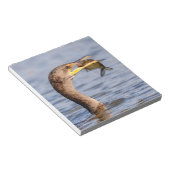 Kormoran mit Fisch Notizblock (angewinkelt)
