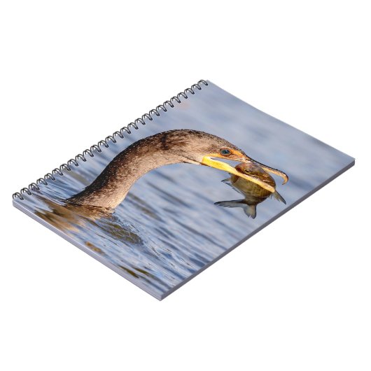 Kormoran mit Fisch Notizblock (Linke Seite)