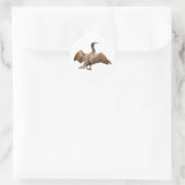 Kormoran-Sticker Runder Aufkleber (Tasche)