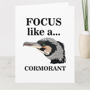 Kormoran-Vogel Fokussieren Sie wie ein Kormoran-Ge Karte