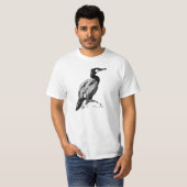 Kormoran-Vogel-Kunst T-Shirt (Vorne ganz)