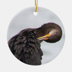 Kormoran-Vogel-Ornament Keramik Ornament