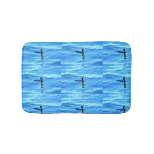 Kormorane im blauen Meer Badematte (Vorderseite)