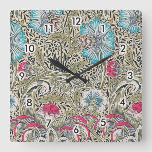 Kornähre, William Morris Quadratische Wanduhr