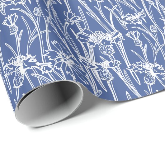 Kornblume Geschenkpapier (Rolleneckpunkt)