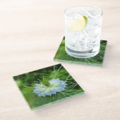 Kornblume Glasuntersetzer (Schrägansicht)