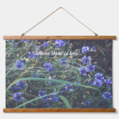 Kornblume Wandteppich Mit Holzrahmen (Vorderseite)