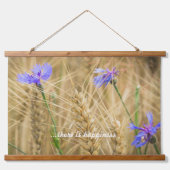 Kornblume Wandteppich Mit Holzrahmen (Vorderseite 2)
