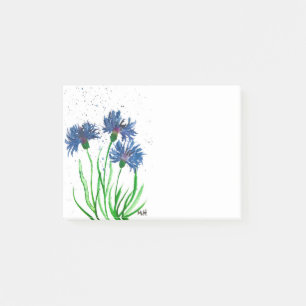 Kornblumen Blaue Blumen Aquarell Landhausstil Po Post-it Klebezettel