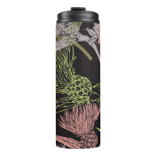 Kornblumen farbenfrohes Musterpattern,Blume,grün,d Thermosbecher (Vorderseite)