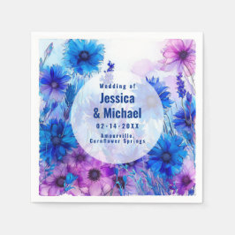 💍 🪻 Kornblumen und Lavender Elegance Serviette