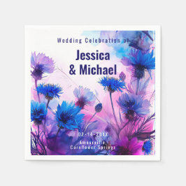 💍 🪻 Kornblumen und Lavender Elegance Serviette