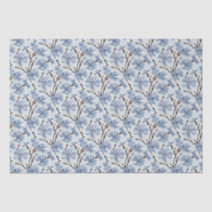 Kornblumen (Zinn/Platin) - Gewebepapier Seidenpapier