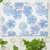Kornblumenblau Geschirrtuch (Gefaltet)