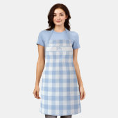 Kornblumenblau Gingham Karo Schürze (Getragen)