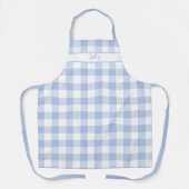 Kornblumenblau Gingham Karo Schürze (Vorderseite)
