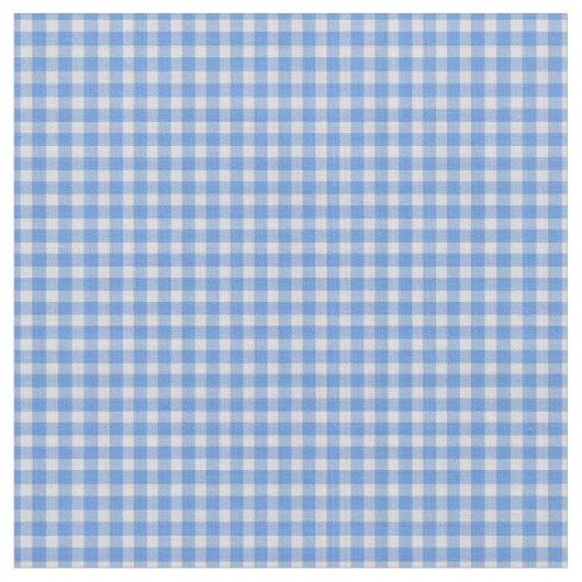 Kornblumenblau Gingham Karomuster Stoff (Nahaufnahme)