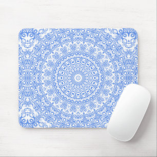 Kornblumenblaue Mandala-Muster Mousepad
